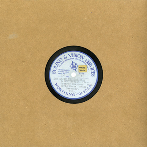 KEITH EMERSON TRIO Rare Vinyl 10"